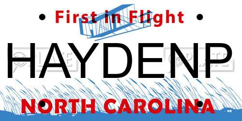 HAYDENP North Carolina License Plate