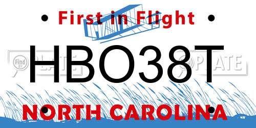 HBO38T North Carolina License Plate