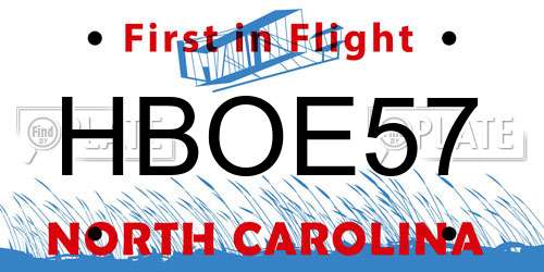 HBOE57 North Carolina License Plate