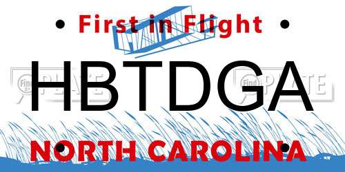 HBTDGA North Carolina License Plate