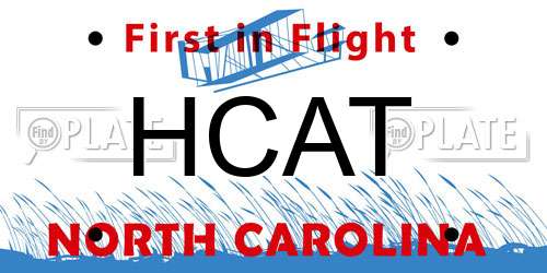 HCAT North Carolina License Plate
