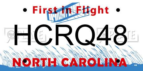 HCRQ48 North Carolina License Plate