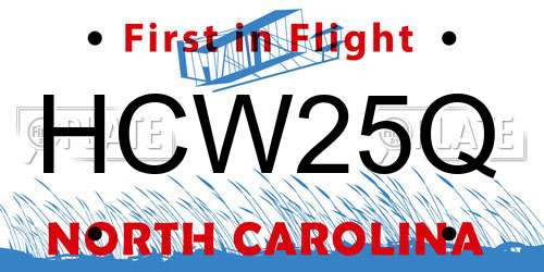 HCW25Q North Carolina License Plate