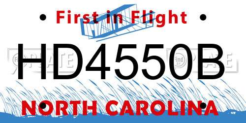 HD4550B North Carolina License Plate