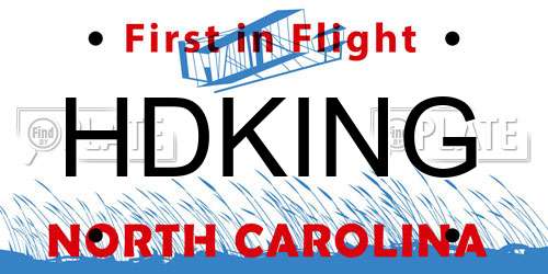 HDKING North Carolina License Plate