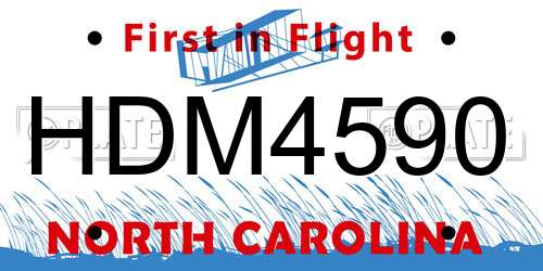HDM4590 North Carolina License Plate