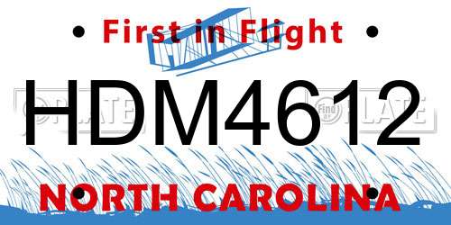 HDM4612 North Carolina License Plate