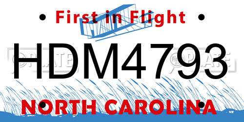 HDM4793 North Carolina License Plate