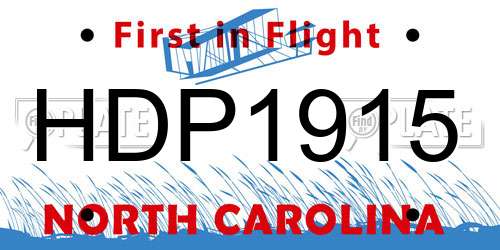 HDP1915 North Carolina License Plate