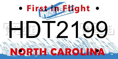 HDT2199 North Carolina License Plate