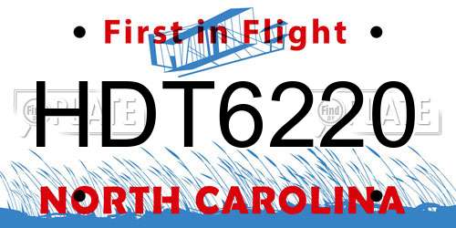 HDT6220 North Carolina License Plate