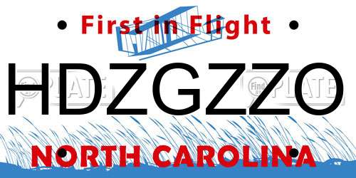 HDZGZZO North Carolina License Plate