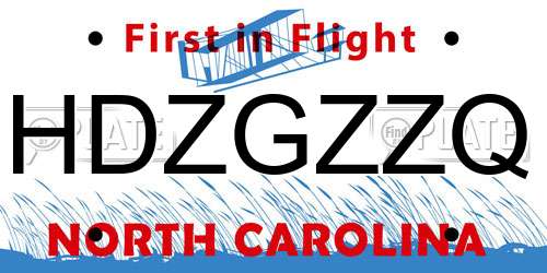 HDZGZZQ North Carolina License Plate