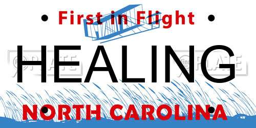 HEALING North Carolina License Plate