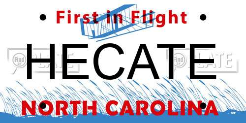 HECATE North Carolina License Plate