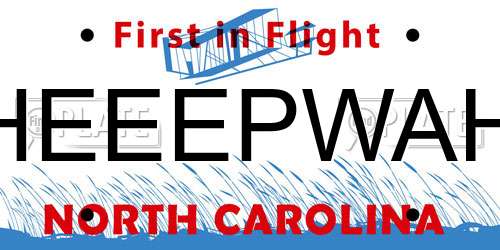 HEEEPWAH North Carolina License Plate