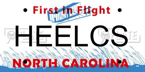 HEELCS North Carolina License Plate