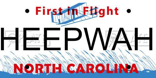 HEEPWAH North Carolina License Plate