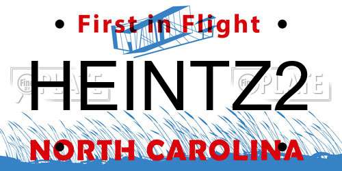 HEINTZ2 North Carolina License Plate