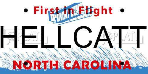 HELLCATT North Carolina License Plate