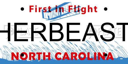 HERBEAST North Carolina License Plate
