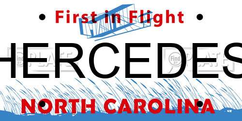 HERCEDES North Carolina License Plate