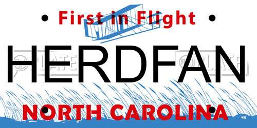 HERDFAN North Carolina License Plate