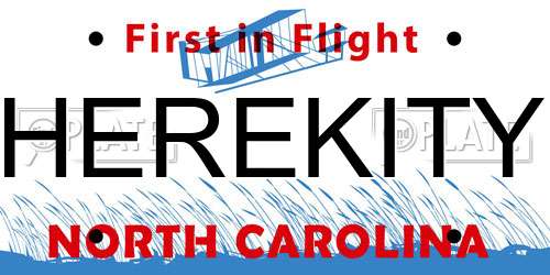 HEREKITY North Carolina License Plate