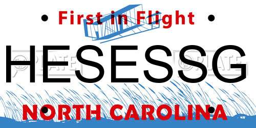 HESESSG North Carolina License Plate