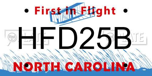 HFD25B North Carolina License Plate
