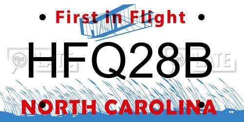 HFQ28B North Carolina License Plate