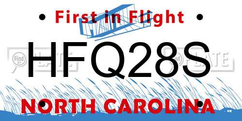 HFQ28S North Carolina License Plate