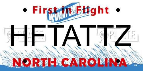 HFTATTZ North Carolina License Plate