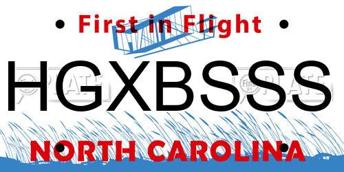 HGXBSSS North Carolina License Plate