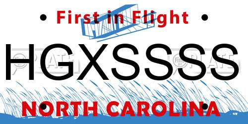 HGXSSSS North Carolina License Plate