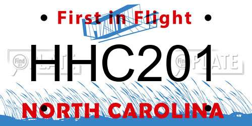 HHC201 North Carolina License Plate