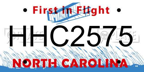 HHC2575 North Carolina License Plate