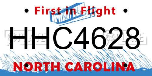 HHC4628 North Carolina License Plate
