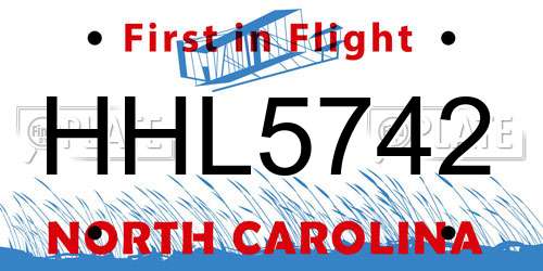 HHL5742 North Carolina License Plate