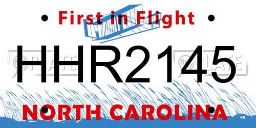 HHR2145 North Carolina License Plate