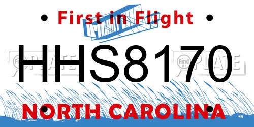 HHS8170 North Carolina License Plate