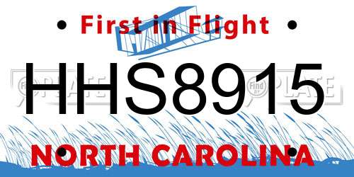 HHS8915 North Carolina License Plate