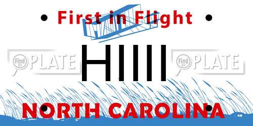 HIIII North Carolina License Plate