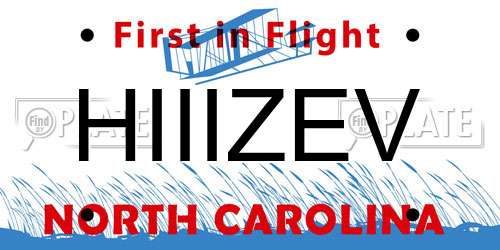 HIIIZEV North Carolina License Plate