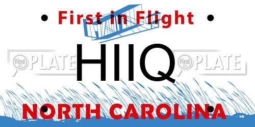 HIIQ North Carolina License Plate