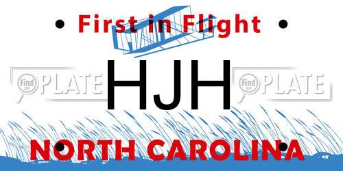 HJH North Carolina License Plate