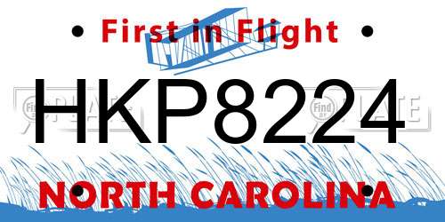 HKP8224 North Carolina License Plate