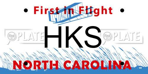 HKS North Carolina License Plate