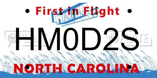 HM0D2S North Carolina License Plate