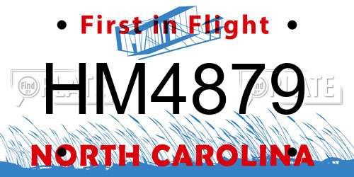 HM4879 North Carolina License Plate